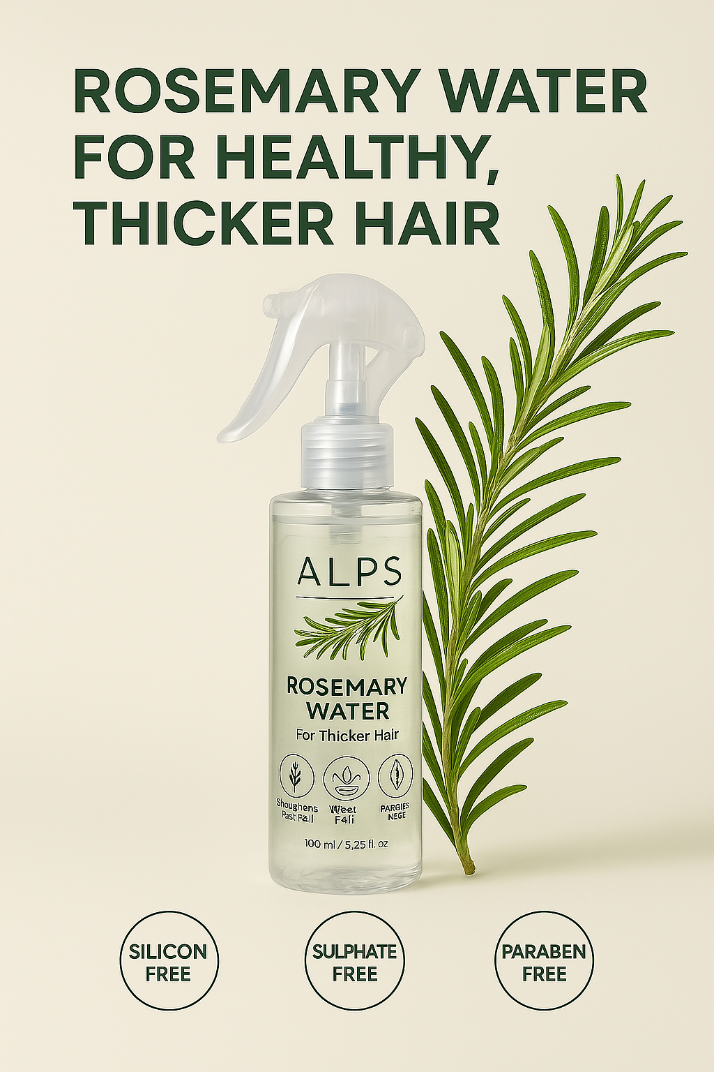 "Rosemary Water, Hair Spray For Regrowth Buy 1 Get 2 Free"